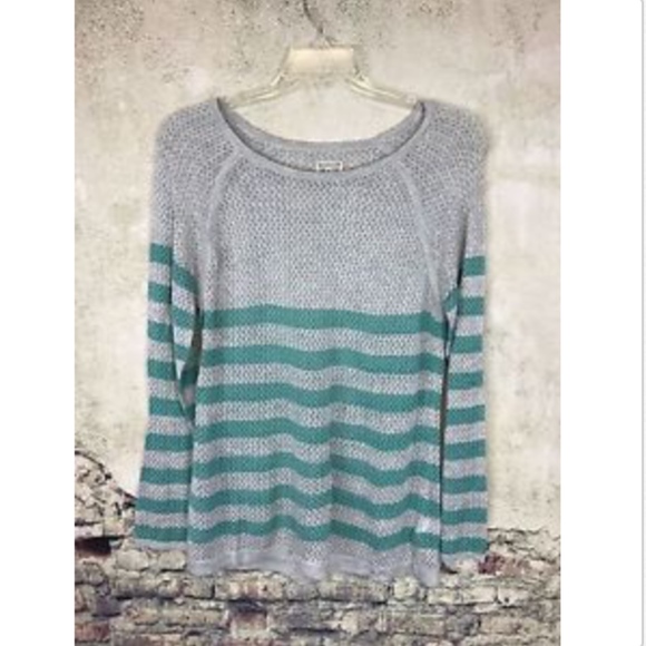 CONVERSE ONE STAR Women's Gray Blue Knit Pullover - Picture 2 of 7